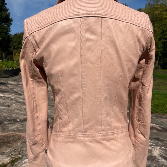 DANIER Women’s cream Leather Jacket - Picture 4 of 8